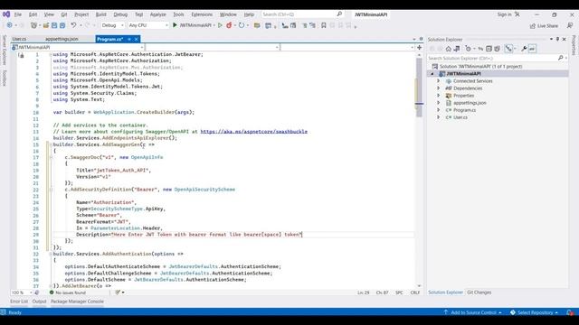 How to Pass JWT Bearer Token in Swagger UI смотреть онлайн