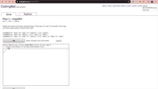 Map-1 (mapAB2) Java Tutorial || Codingbat.com смотреть онлайн