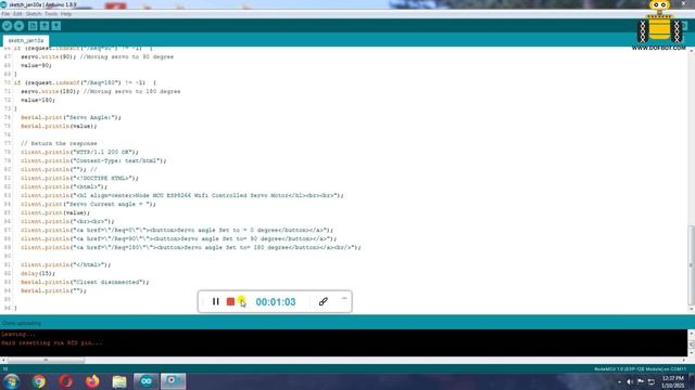 NodeMCU Wifi Controlled Servo