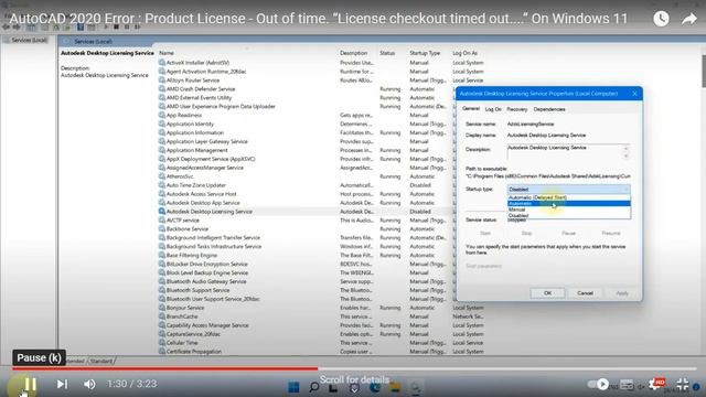 sua loi LICENSE CHECKOUT TIMED OUT trong autocad 2 смотреть онлайн