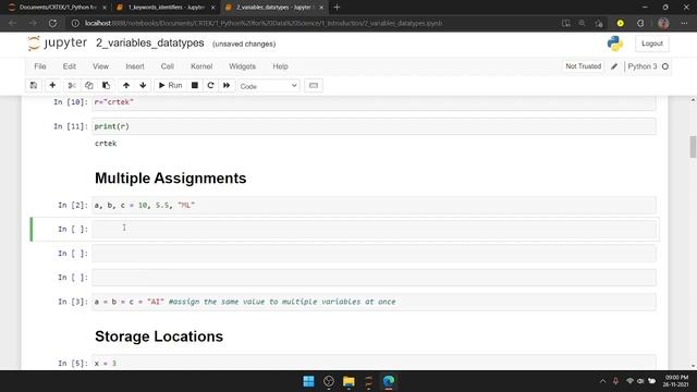 Python Variables and Storage Locations Kannada | PYTHON PROGRAMMING IN KANNADA #5 | Charan H U смотреть онлайн