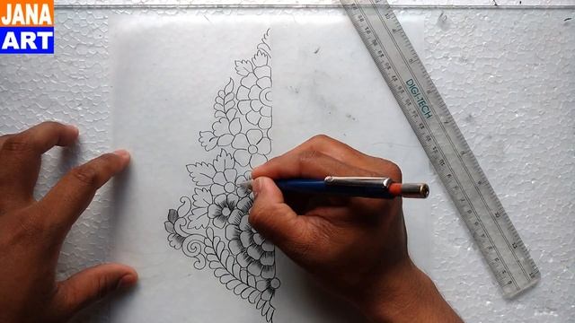 How To Process Embroidery Butta Design On Tracing Paper смотреть онлайн