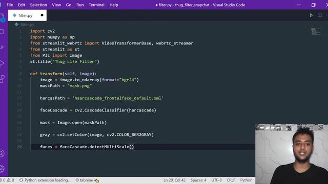 Thug Life Filter Using OpenCV and Python || Deployment with Streamlit смотреть онлайн