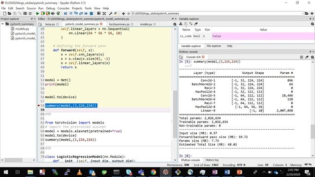 Generating model summary in PyTorch like Keras смотреть онлайн