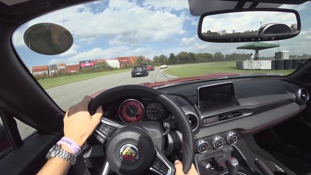2019 Fiat 124 Spider Abarth Manual - POV Test Drive At Autobahn Country Club (Lead/follow)