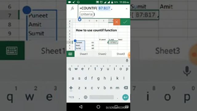 How to use count If function in Mobile excel смотреть онлайн