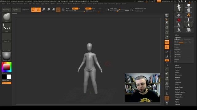curso/Tutorial Zbrush 2019.1 aula #19 • ZSPHERE #05 смотреть онлайн