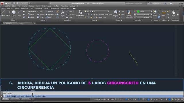AUTOCAD LT 2015 - DIBUJANDO POLÍGONOS !! смотреть онлайн