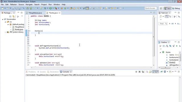 Java Tutorial -30- für Anfänger "Konstruktor" [HD] Deutsch смотреть онлайн