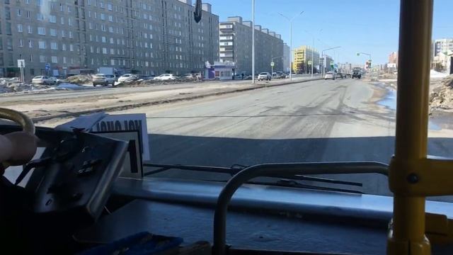 Поездка на автобусе МАЗ 206.067. Город Нижневартовск. Маршрут 21. смотреть онлайн