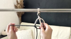 Макраме узор. Двухцветная витая цепочка. Macrame Pattern