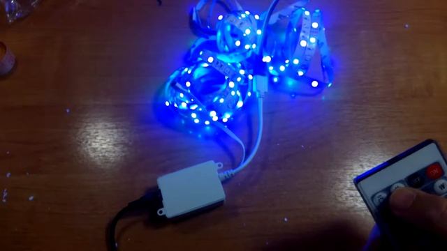 Светодиодная лента RGB 5 метров полный комплект. смотреть онлайн