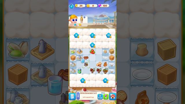 Merge Cooking: Themed Restaurant Gameplay Walkthrough Part 1 Level 1-4 ( Android,iOS )