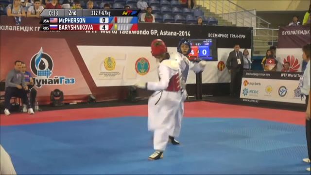 Female  67Kg Round Of 16  Paige MCPHERSON USA V Anastasia BARYSHNIKOVA RUS