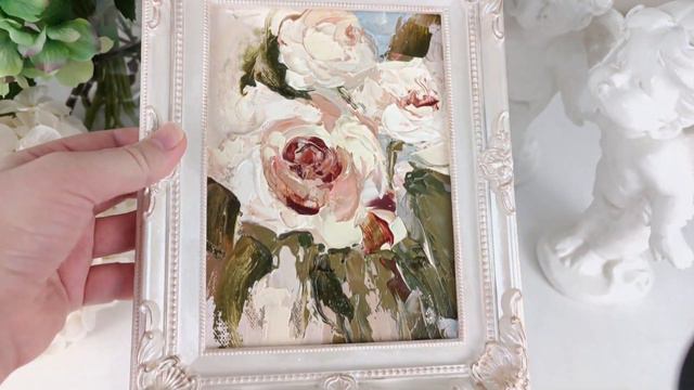 Картины маслом пионы в гипсовых рамках - обзор смотреть онлайн