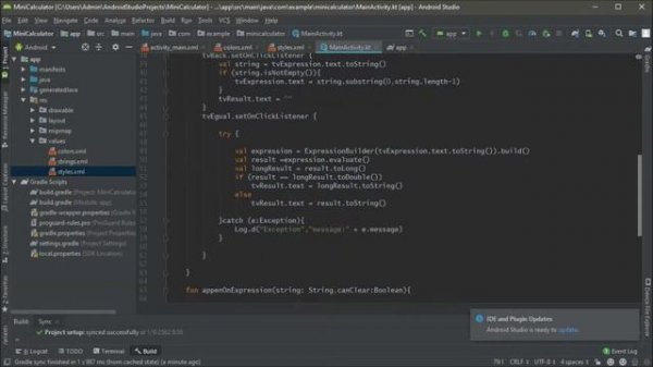 Android Studio 3.3 Create Calculator using Android Studio Kotlin
