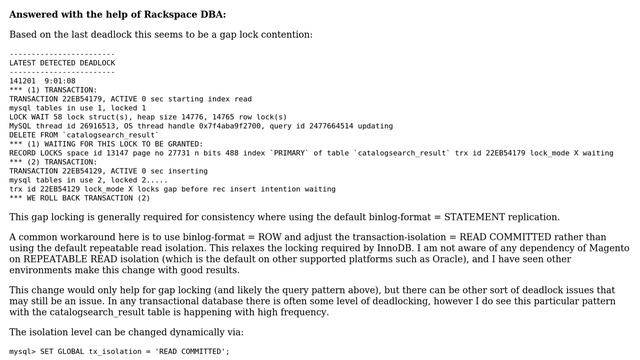 Magento: MySQL deadlock on catalogsearch_query (2 Solutions!!) смотреть онлайн