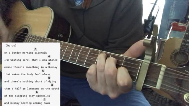 Johnny Cash "Sunday Morning Coming Down" Chords and Lyrics смотреть онлайн