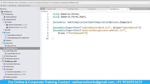 #1: Xamarin 4.6 New Features | Font Embedding | Visual and Material Design смотреть онлайн