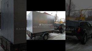 Мини -мобильная баня на колесах  ! Баня на колесах своими руками!