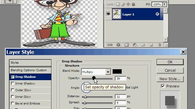 Creating A Drop Shadow With An Image In PhotoShop смотреть онлайн