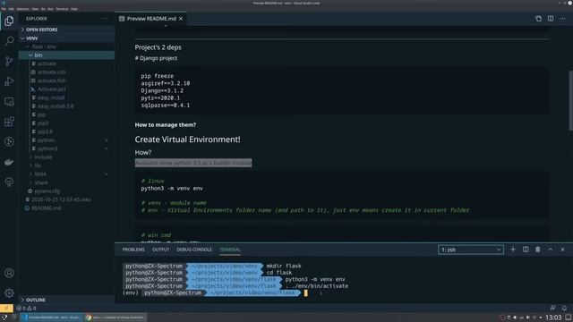 Виртуальные окружения в Python. Python Virtual Environments смотреть онлайн