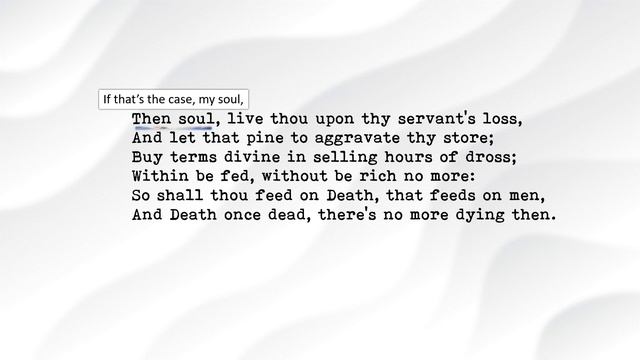 Line by Line: Shakespeare's Sonnet 146 смотреть онлайн