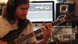 EMG Pickups Retro Active Super 77 VS 81/60 in ESP E-II Viper Baritone