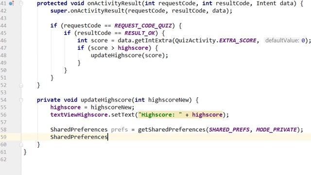 Multiple Choice Quiz App with SQLite Integration Part 6 -STARTACTIVITYFORRESULT & SHARED PREFERENCE смотреть онлайн