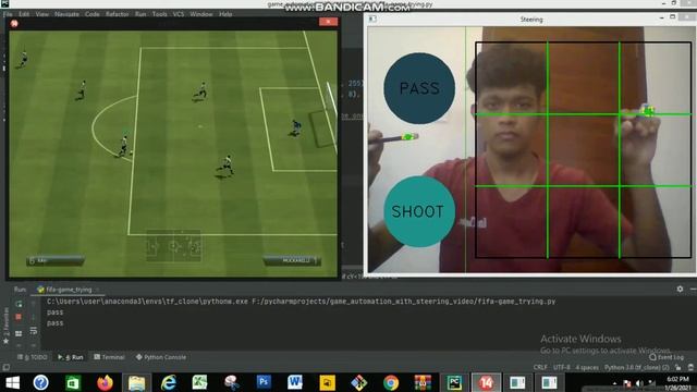 Playing FIFA using python (OpenCv) смотреть онлайн