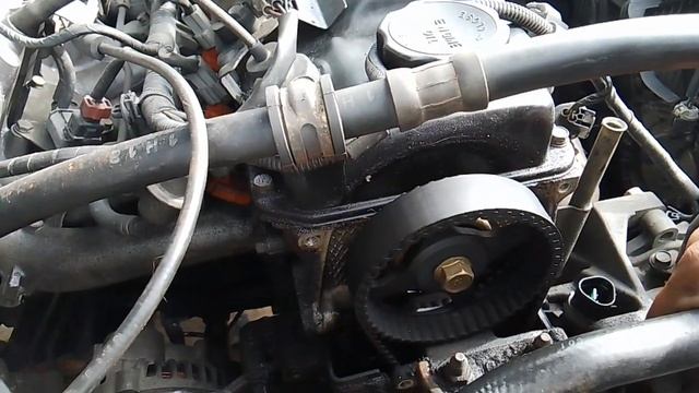 Replace timingbil water pump cs3 4g18 step by step смотреть онлайн
