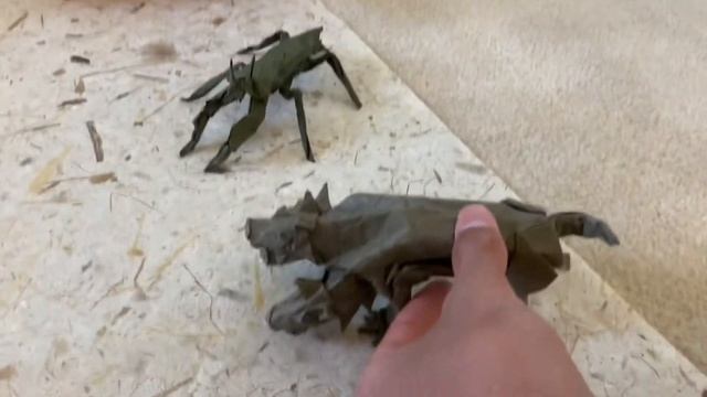 My origami collection! Satoshi Kamiya and Robert Lang. Kevin Wong origami смотреть онлайн