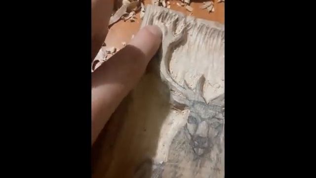 Wood carving. Deer. "Forest Watchman".Резьба по дереву.Олень."Лесной сторож" смотреть онлайн
