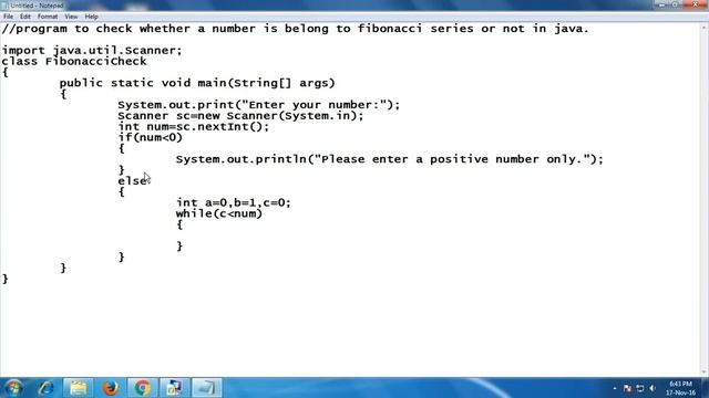 program to check whether a number is belong to fibonacci series or not in java смотреть онлайн