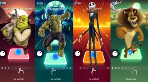 Shrek VS Hulk VS The Nightmare Before Christmas VS Madagascar I EDM Rush Tiles Hop Coffin Dance