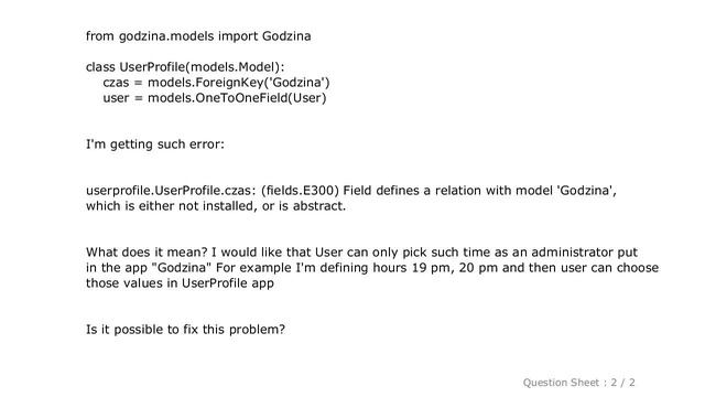 Django : (fields.E300) Field defines a relation with model which is either not installed, or is abs смотреть онлайн