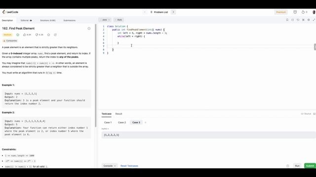Google Programming Interview Question | Find Peak Element | Java | Binary Search смотреть онлайн