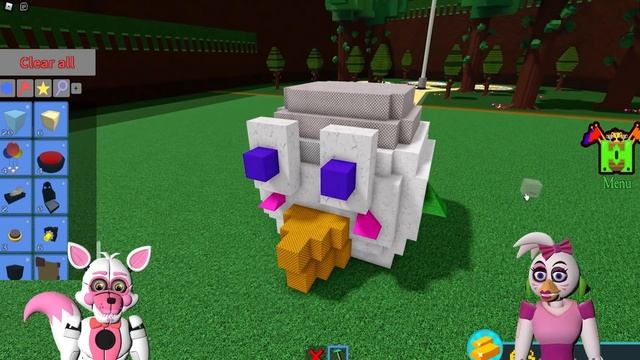 Funtime Foxy Build a GIANT Glamrock Chica Head in ROBLOX BUILD A BOAT смотреть онлайн