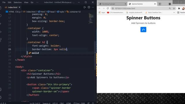 Spinner Buttons Using HTML, CSS & Bootstrap. смотреть онлайн