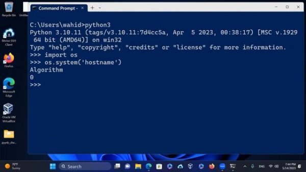 Windows 11 PowerShell Terminal, DOS Commands and Python