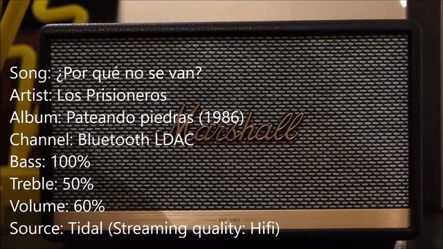 Marshall Acton 2 Bluetooth sound test (rock music) смотреть онлайн