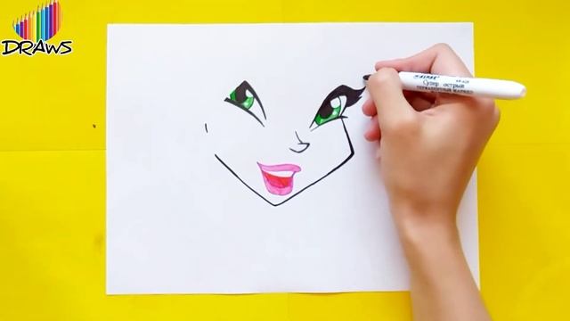 Как нарисовать Флора Винкс/how to draw Flora Winx смотреть онлайн