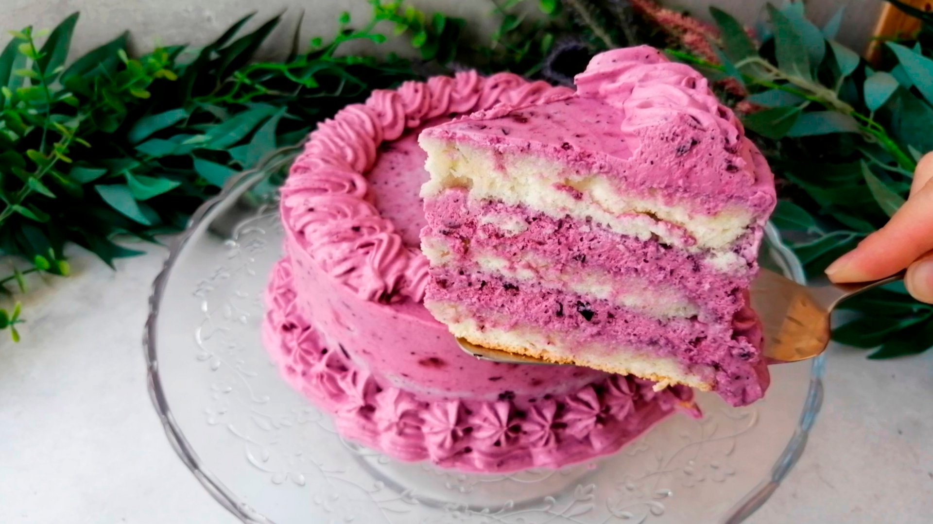 Черничный торт. Торт на скорую руку. Простой рецепт