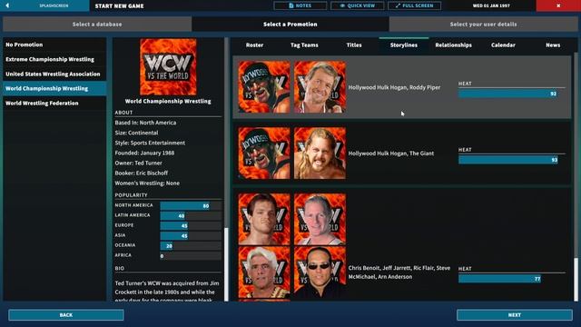 Pro Wrestling Simulator WCW 1997 - Introduction | Ep. 01 смотреть онлайн