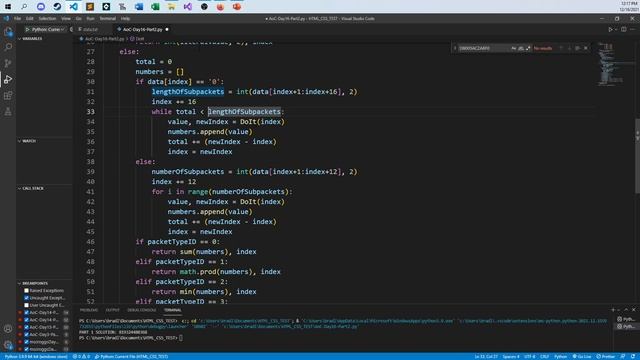 Python Solution for 2021 Advent of Code - Day 16 - Part 2 - Packet Decoder смотреть онлайн