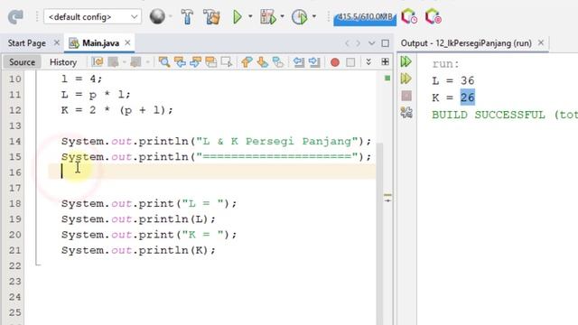 Java 12 - Luas dan Keliling Persegi Panjang - Tutorial Java Netbeans Indonesia смотреть онлайн