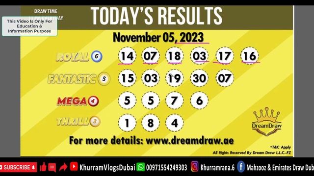 Dream Draw Today Results 05-11-2023 | Dream Draw Ki Tickets Online Kesey Ley | @dreamdrawweekly смотреть онлайн