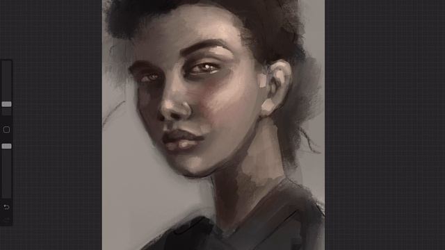 Рисую фэшн портрет девушки по фото референсу на iPad Pro в Procreate, процесс рисования смотреть онлайн