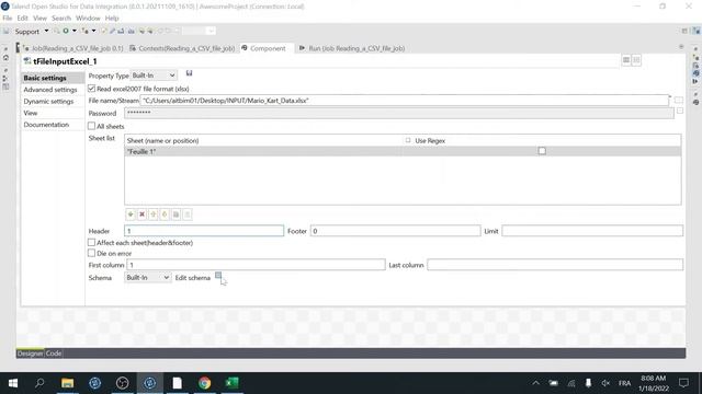 42 - Reading Excel files - Talend Data Integration смотреть онлайн