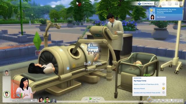 The Sims 4 Pregnant Sim (Alex) Gives Birth to Her Baby At The Hospital - Edited. смотреть онлайн
